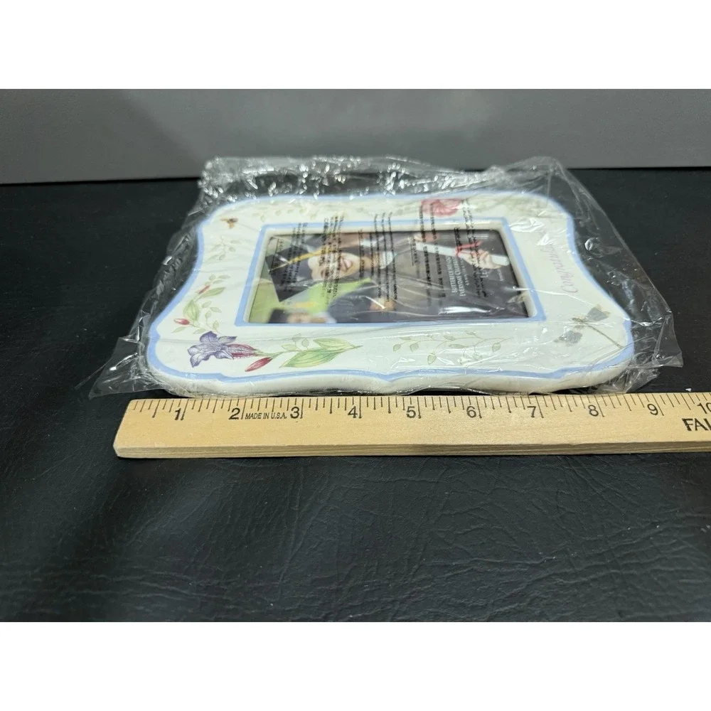 Lenox Butterfly Meadow Floral Photo Frame 5x7 Porcelain Open Box 9